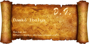Damkó Ibolya névjegykártya